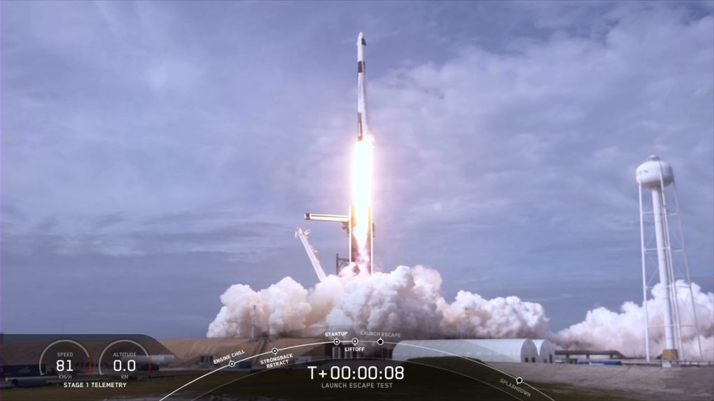 SpaceX in-flight abort test